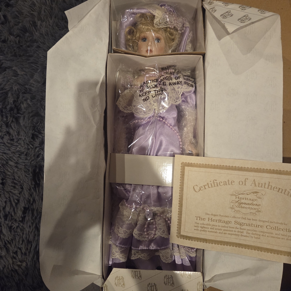 Purple Porcelain Doll